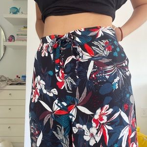 MNG by Mango Floral Flowy Pants